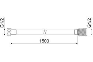 Душевой шланг Aquatek AQ2106CR хром