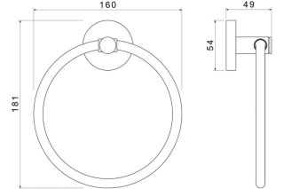 Полотенцедержатель Aquatek Европа AQ4112CR хром