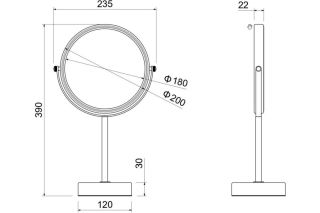 Косметическое зеркало Aquatek AQ4913CR хром