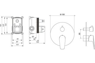 Смеситель для душа Aquatek Бетта AQ1146CR хром