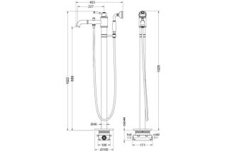 Смеситель для ванны Aquatek Классик AQ1545CR хром