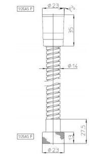 Шланг душевой Bossini Doppia A00048B.030 125 см хром