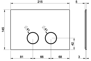 Клавиша смыва Gessi Total Look 54617.845 к инсталляциям TECEProfil и TECEBox тёмная бронза