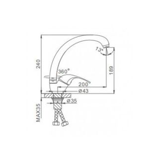 Смеситель для кухни Frap F4129-B хром