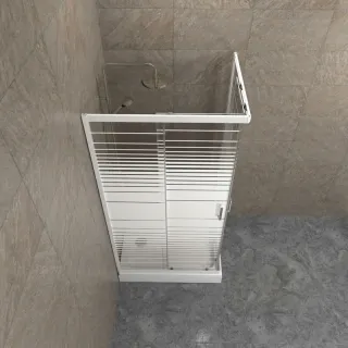 Душевой уголок Triton Фьюжн Щ0000064851 120x80 см профиль белый стекло с узором