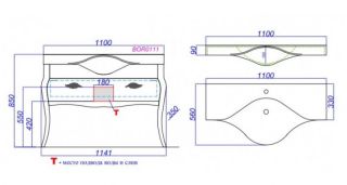 Напольная тумба под раковину Clarberg Borgia BOR0111BG 115см слоновая кость/патина золото
