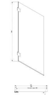 Шторка на ванну Ambassador Bath Screens 16041101 70см хром/прозрачное