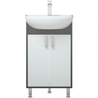 Тумба под раковину Corozo Спектр 50см белый/серый SD-00000707