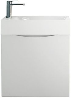 Подвесная тумба под раковину Art&Max Liberty 50см левая белый глянцевый Liberty-500-1D-SO-BL-L