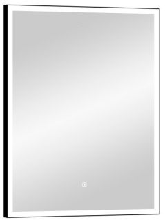 Зеркало с подсветкой Continent Frame Black ЗЛП1207 с сенсорным выключателем 50см чёрный