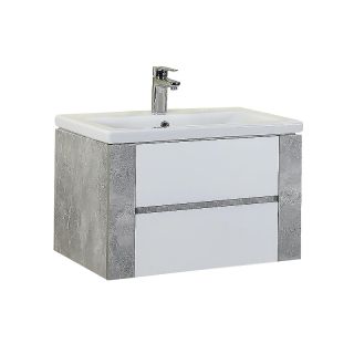 Тумба под раковину подвесная Onika Стоун 107066 70 см белый/ателье светлое