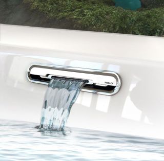 Акриловая ванна с подсветкой Riho Desire Back2Wall Velvet LED B089012105 180х84см светодиоды под ванной заполнение через перелив белый матовый