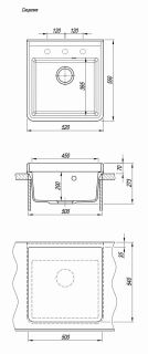 Кухонная мойка Florentina Сицилия жасмин