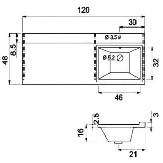 Подвесная тумба под раковину Misty Фостер 55 R УТ000008235 белый