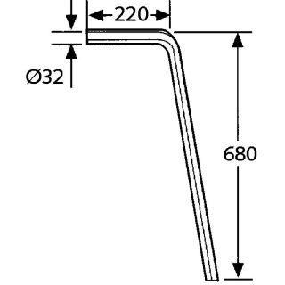 Труба напольная Kludi 68см хром 84500805-00