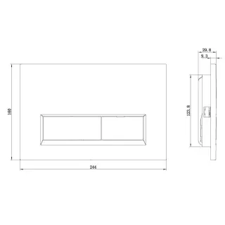Клавиша смыва Kludi Unifix 32PP01N2 механическая оружейная сталь