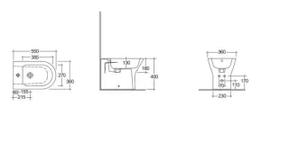 Напольное биде Kludi Resa R 23BIB0239 чёрный матовый