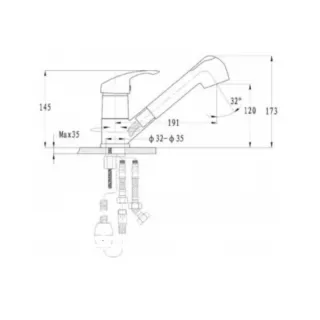 Смеситель для кухни GranFest 1774 светло-розовый