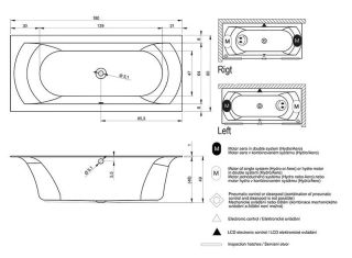 Акриловая ванна Riho Linares B142001005 R 180х80см с тонким бортом белый