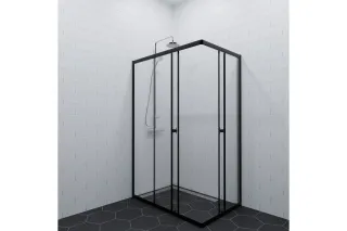 Душевой уголок Triton Вента Щ0000053749 120x80 см профиль чёрный стекло прозрачное