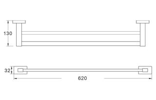 Полотенцедержатель Shevanik SG5627C белый