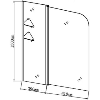 Шторка на ванну Grossman GR-101 150х100