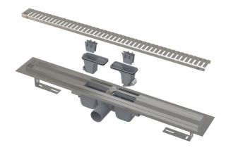 Душевой лоток AlcaPlast с перфорированной решеткой 65см хром APZ1SMART-LINE-650