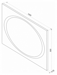 Зеркало с подсветкой Continent Galaxy ЗЛП28 с сенсорным выключателем 100см