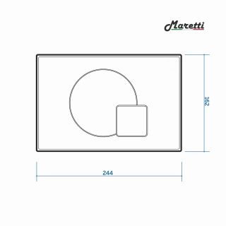 Клавиша смыва Maretti Elio AC12EL-560, черный