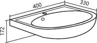 Умывальник Runo мебельный Sanita Mango 40 (00-00001179)