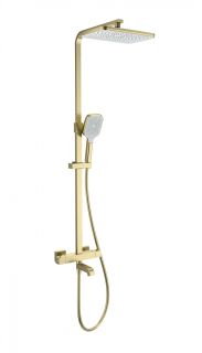 Душевая стойка Wonzon & Woghand Stay 3 WW-B3026-T1-BG с термостатом брашированное золото