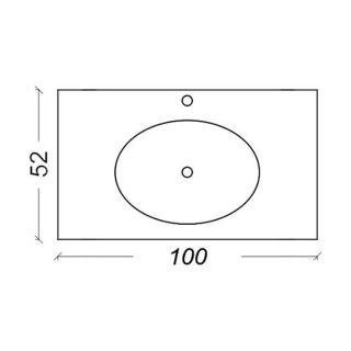 Раковина Armadi Art Monaco 100см тёмно-коричневый 852-100-DB