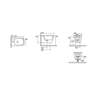 Биде подвесное Kerasan Tribeca 512501 белое