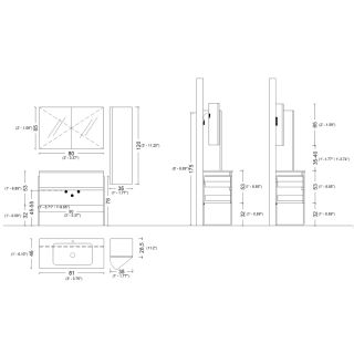 Тумба под раковину Armadi Art Vallessi 80см антрацит матовый 837-080-A matt