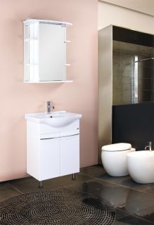 Шкаф-зеркало с подсветкой Onika Глория 206507 правый 65см белый