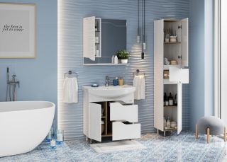 Шкаф-зеркало Onika Веронэлла 207521 левый 75см белый