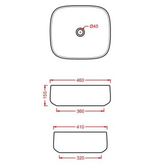 Раковина ArtCeram Cognac COL007 05 00 белая 46 см