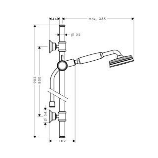 Душевой гарнитур Hansgrohe  27982820 Шлифованный никель