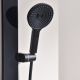 Душевой комплект Black&White Gravity 9025NMB с термостатом чёрный матовый