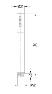 Душевая лейка Omnires Microphone золото MICROPHONE-RGL