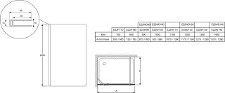 Душевая перегородка для ванны  Jacob Delafon CONTRA E22WD120-GA 120*200