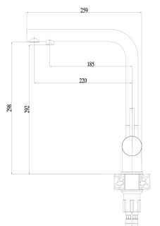 Смеситель Granula для кухни GR-2305 арктик