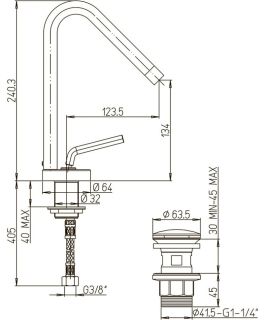Смеситель для раковины Paini Pixel 81CR211NEWKM хром