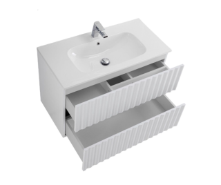 Тумба под раковину ArtMax Elegant AM-ELEGANT-800-2C-SO-BL-LED-P 80 см белый