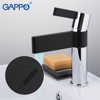 Смеситель для раковины Gappo G1081 хром/чёрный