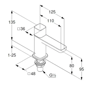 Смеситель для раковины Kludi Renon 421180575 хром