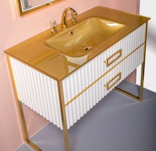 Раковина Armadi Art Monaco 100см золото 852-100-G