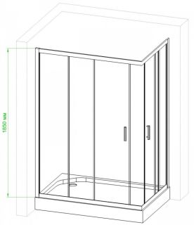 Душевой уголок Royal Bath HPD 100x80см хром RB8100HPD-C-CH