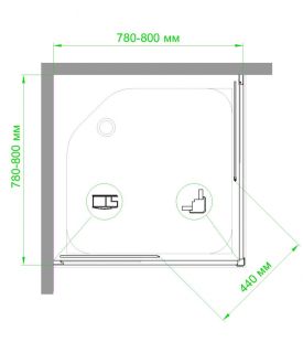 Душевой уголок Royal Bath HPD 80x80см белый RB80HPD-C
