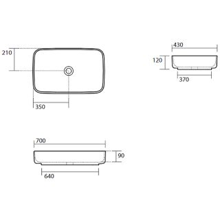 Раковина-чаша Kerasan Tribeca 70 460231 Черная матовая